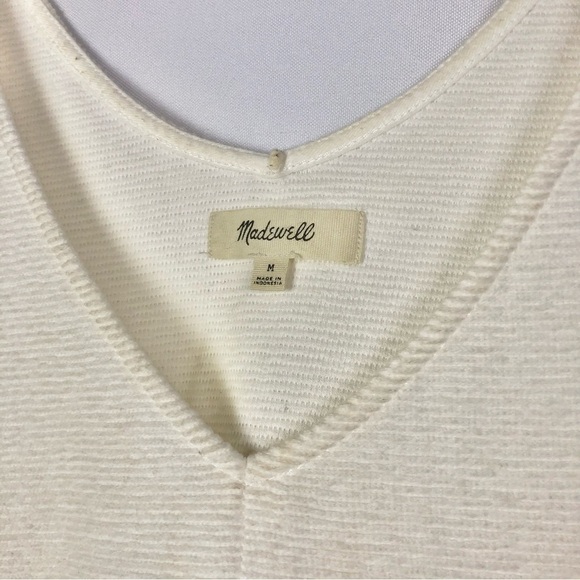 Madewell Texture & Thread White Tie Front Tank Top M - Picture 4 of 5